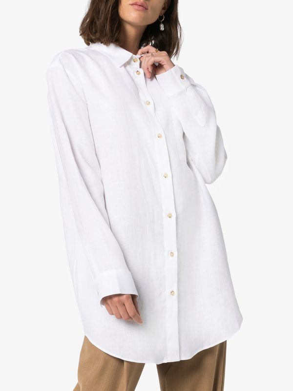 Asceno Oversized Linen Shirt | Browns Shirts