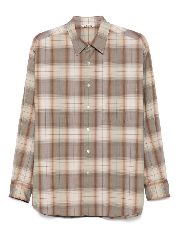 Auralee checked shirt | Browns Shirts