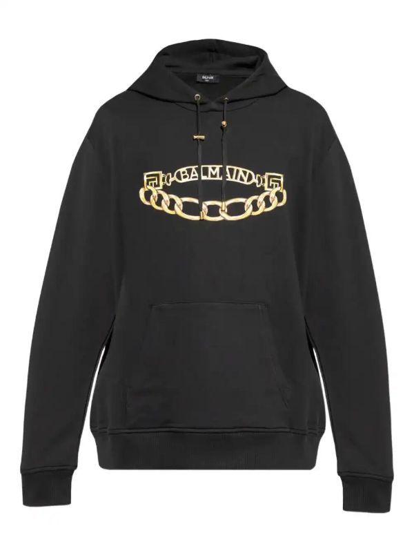 Balmain logo-print hoodie | Browns Hoodies