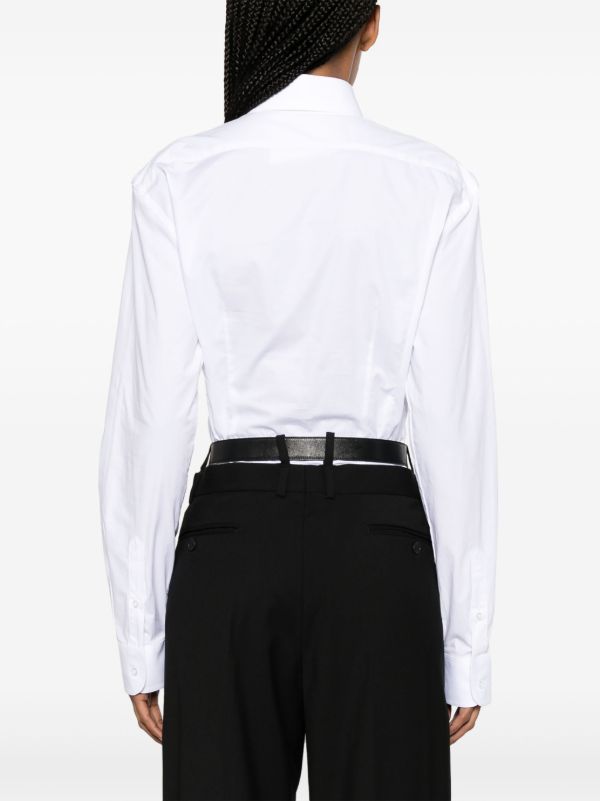 BETTTER White Cotton Bodysuit | Browns Shirts