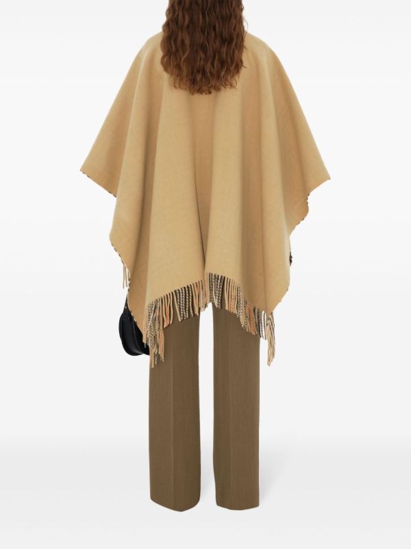 Burberry Check Wool Cape | Browns Capes