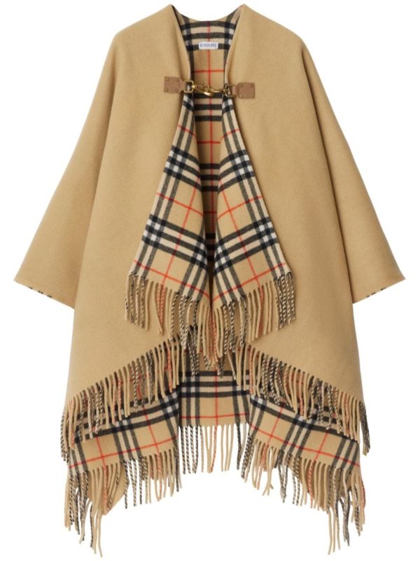 Burberry Check Wool Cape | Browns Capes