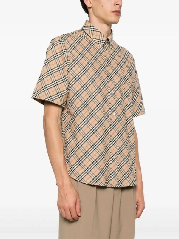 Burberry Checked Cotton Shirt | Browns Shirts