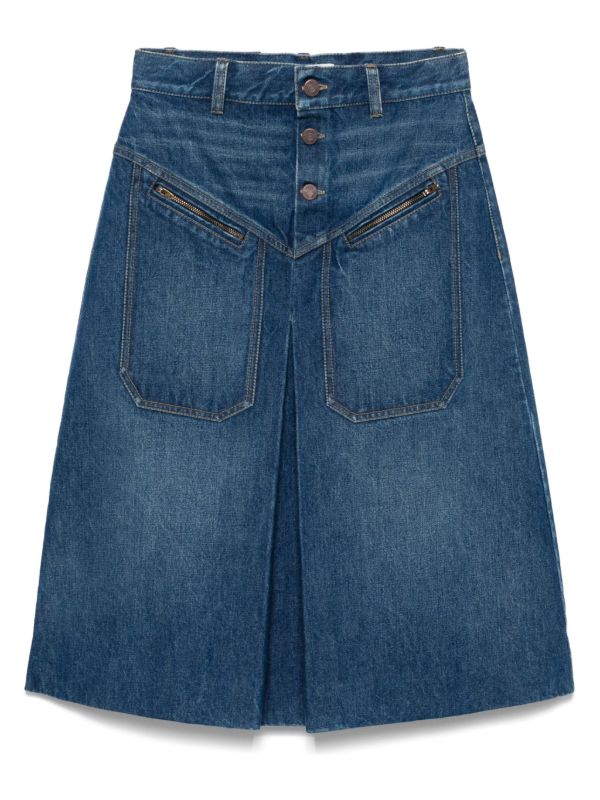 Chloé denim midi skirt | Browns A-Line Skirts