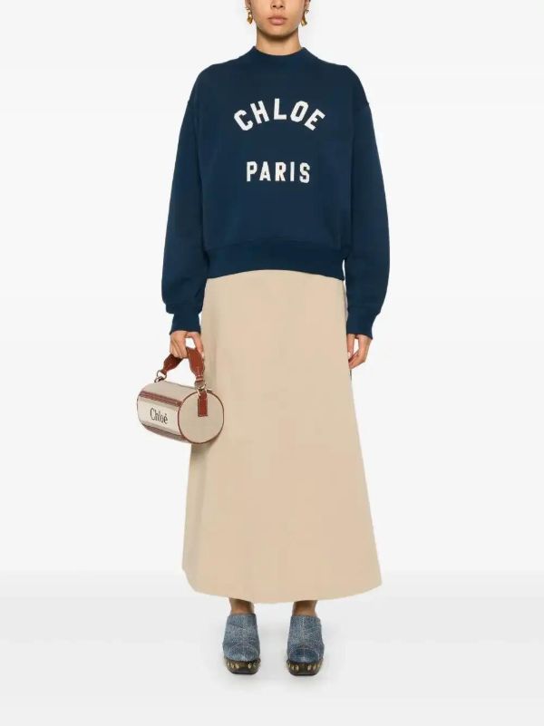 Chloé Logo-patch Sweatshirt | Browns Sweaters