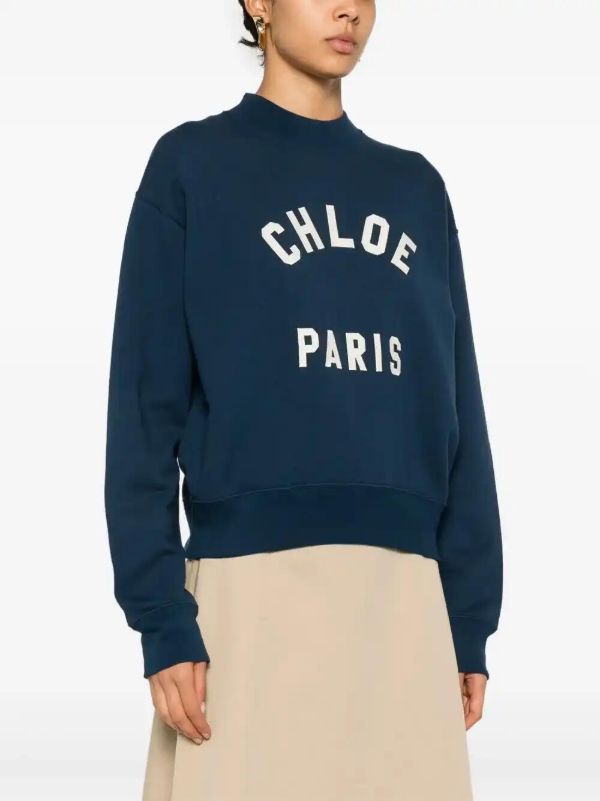 Chloé Logo-patch Sweatshirt | Browns Sweaters