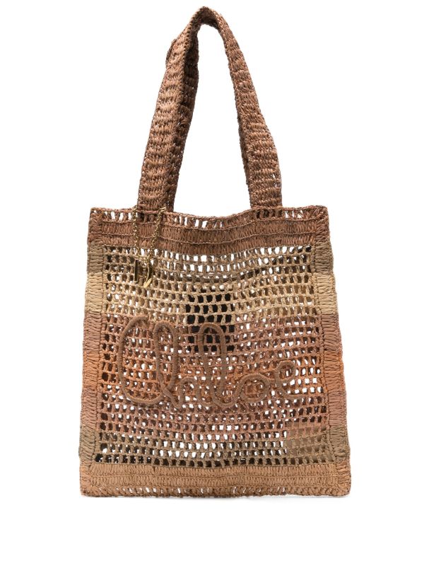 Chloé raffia tote bag | Browns Tote Bags