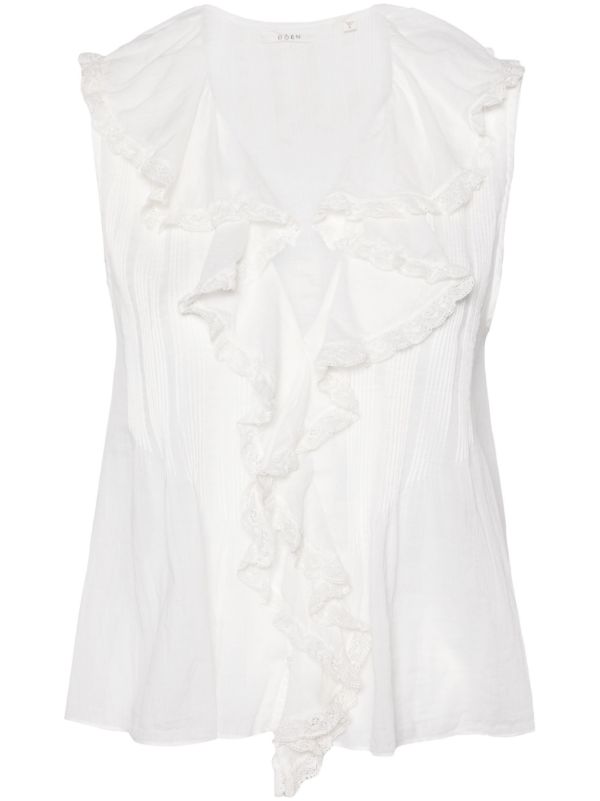DÔEN White Hilda Blouse | Browns Blouses
