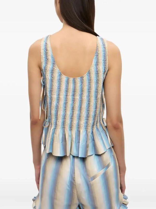 GANNI Striped Blouse | Browns Vests & Tank Tops