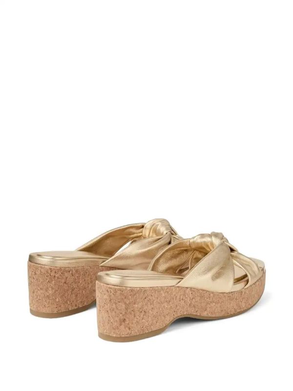 Jimmy Choo Gold Avenue Mules | Browns Mules