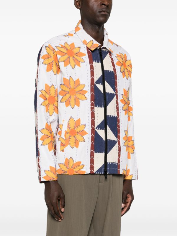 Kartik Research Floral-Print Bomber Jacket