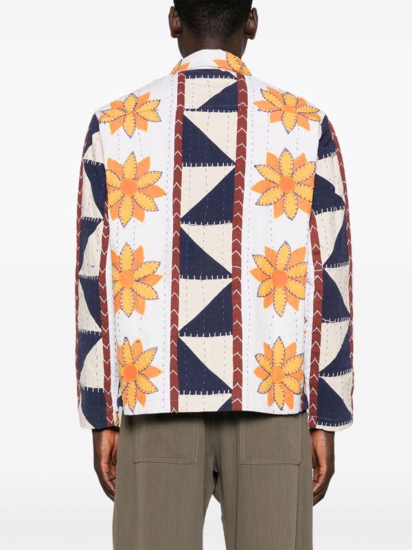 Kartik Research Floral-Print Bomber Jacket