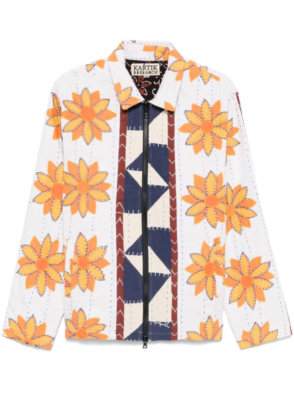 Kartik Research Floral-Print Bomber Jacket
