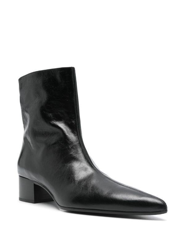 KHAITE Black Leather Boots | Browns Boots