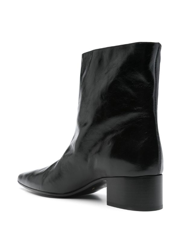 KHAITE Black Leather Boots | Browns Boots