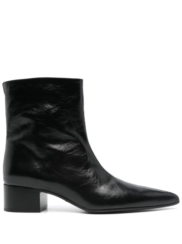 KHAITE Black Leather Boots | Browns Boots