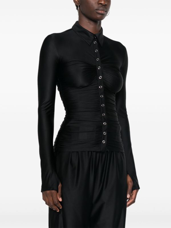 Marine Serre Ruched Blouse | Browns Blouses