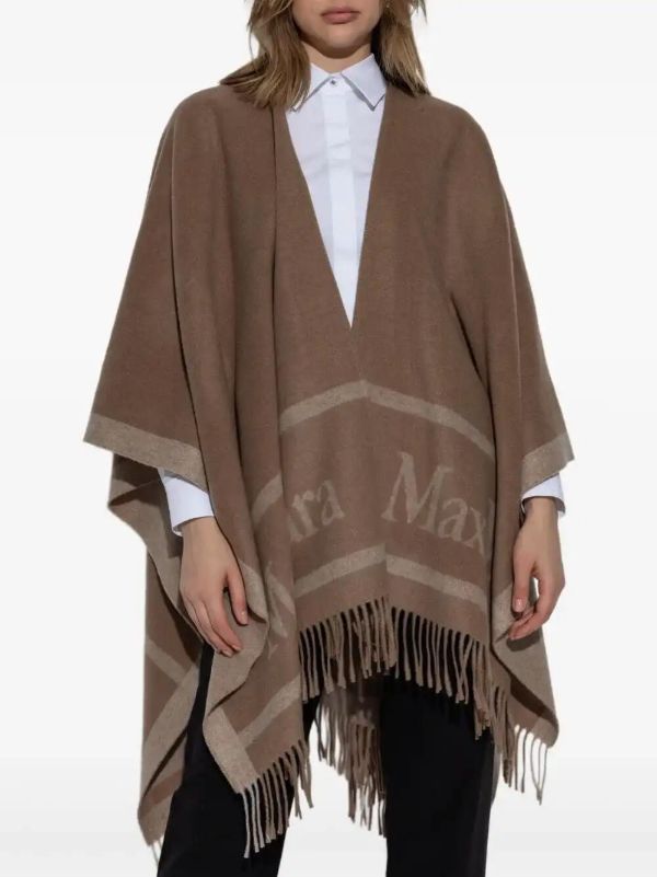 Max Mara Fringed Shawl Poncho | Browns Capes