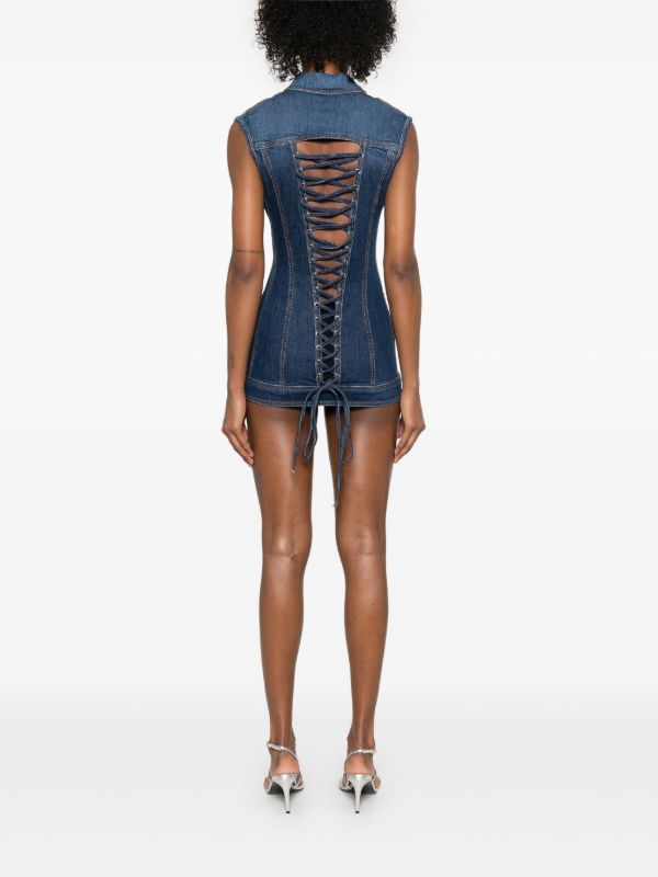 Mônot Denim Mini Dress | Browns Day Dresses