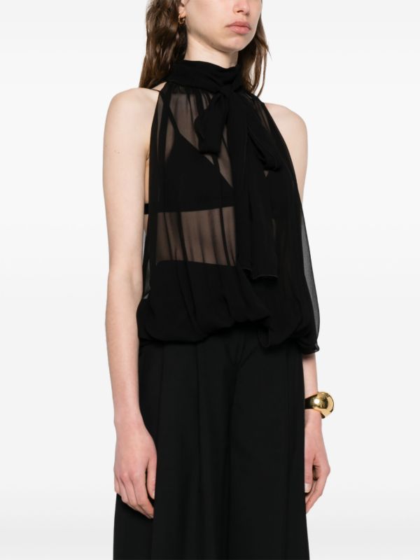 Mônot Sleeveless Sheer Top | Browns Blouses