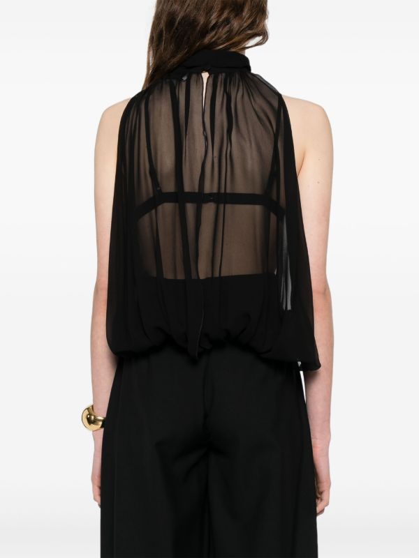 Mônot Sleeveless Sheer Top | Browns Blouses