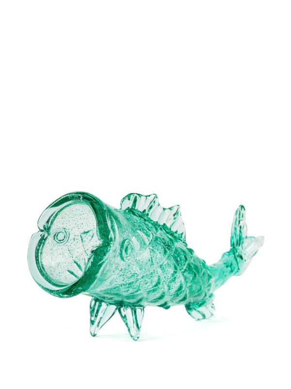 POLSPOTTEN Blue Fish Glass Jar | Browns Vases