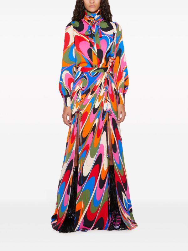 PUCCI Blue Onde-print Shirt | Browns Shirts