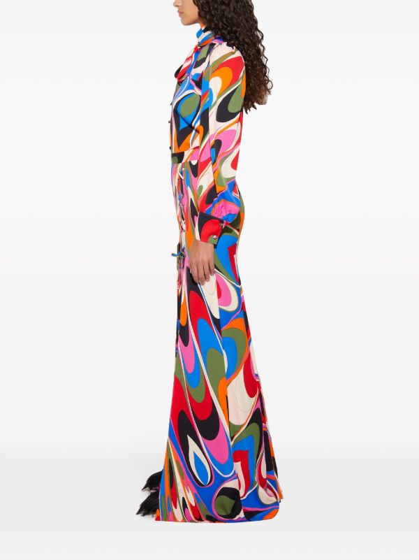 PUCCI Blue Onde-print Shirt | Browns Shirts