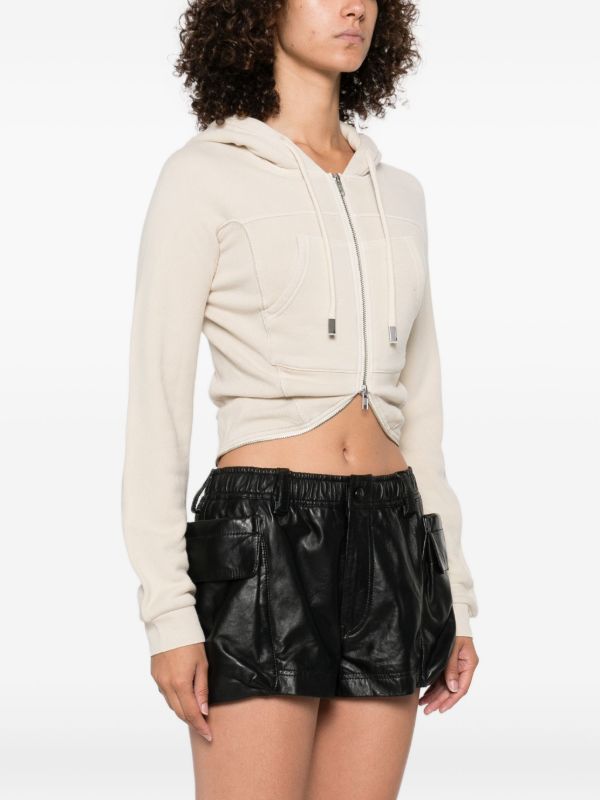 R13 Cropped Zip-up Hoodie | Browns Hoodies