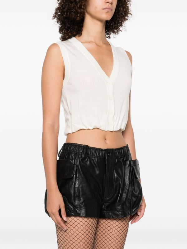 R13 V-neck Cropped Vest | Browns Knitted Tops