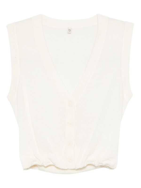 R13 V-neck cropped vest | Browns Knitted Tops