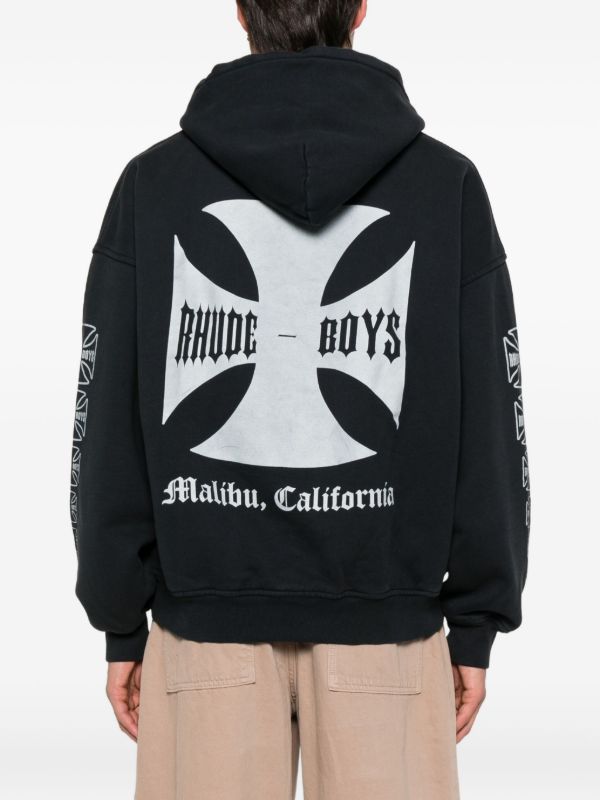 RHUDE Logo-print Hoodie | Browns Hoodies