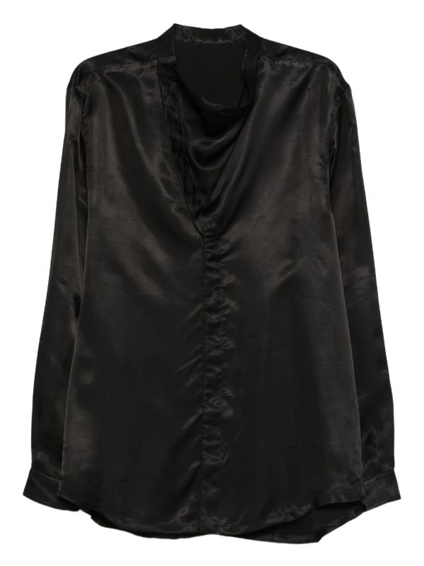 Rick Owens cowl-neck shirt | Browns Shirts