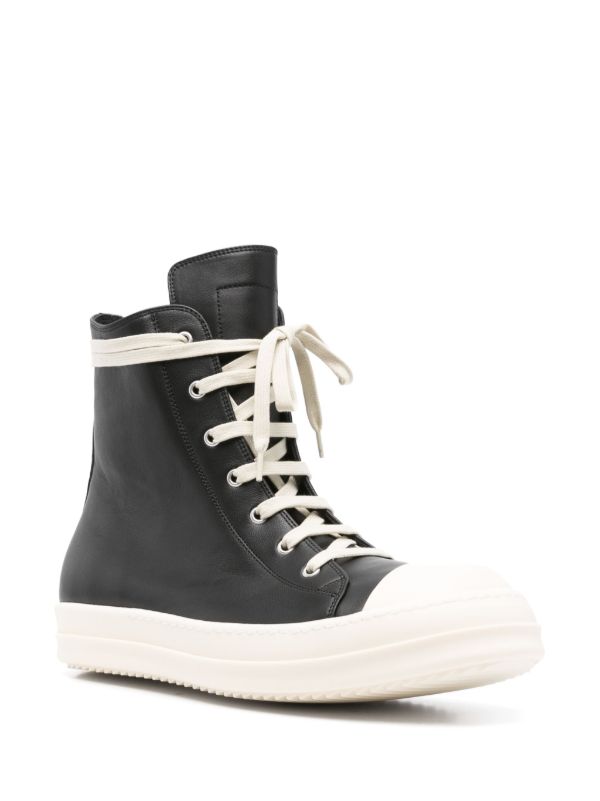 Rick Owens Leather Sneakers | Browns Hi-Tops