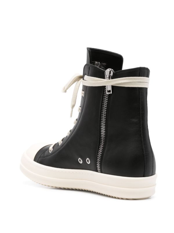 Rick Owens Leather Sneakers | Browns Hi-Tops