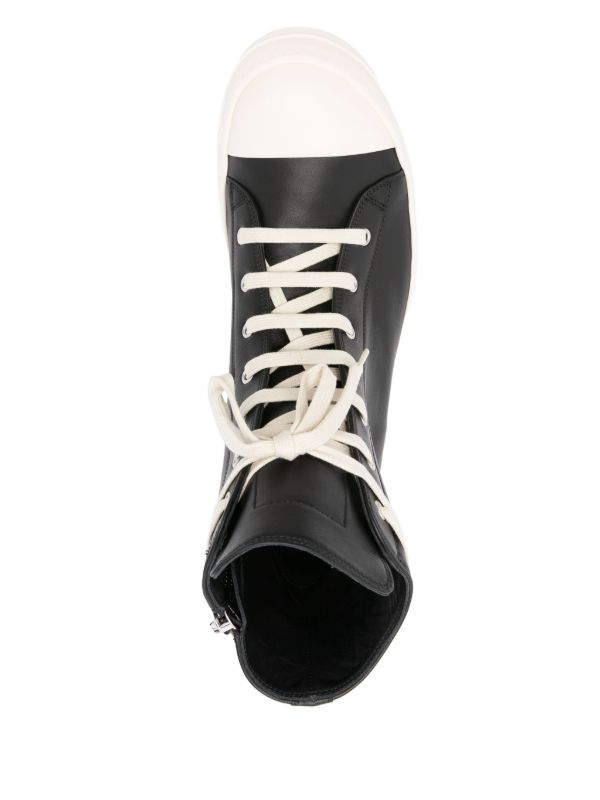 Rick Owens Leather Sneakers | Browns Hi-Tops