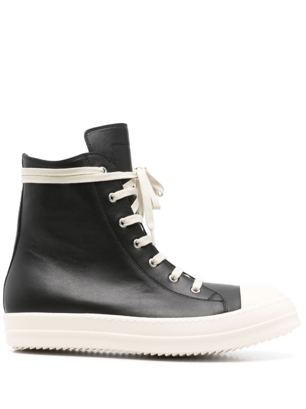 Rick Owens leather sneakers | Browns Hi-Tops