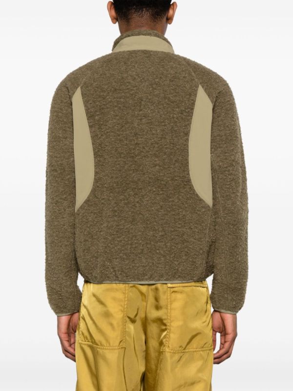 ROA Green Polar Zipped Fleece Jacket