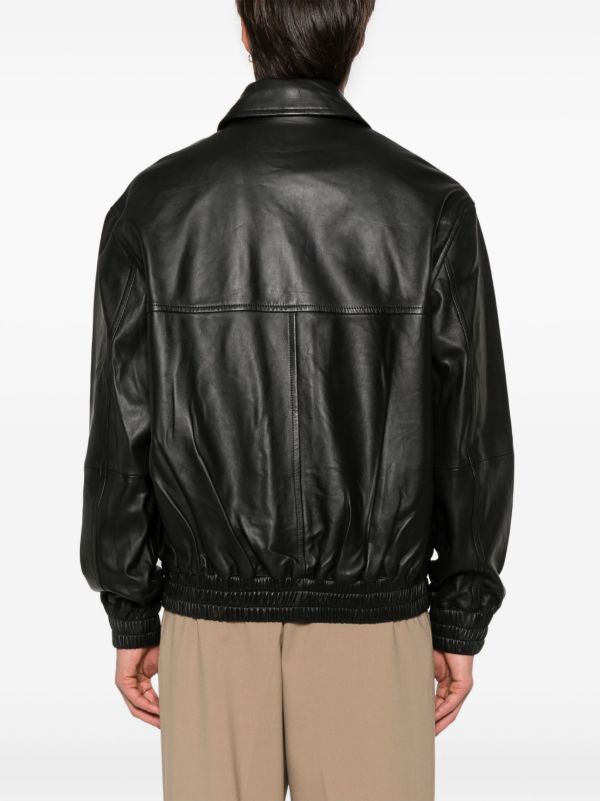 Studio Nicholson Leather Bomber Jacket