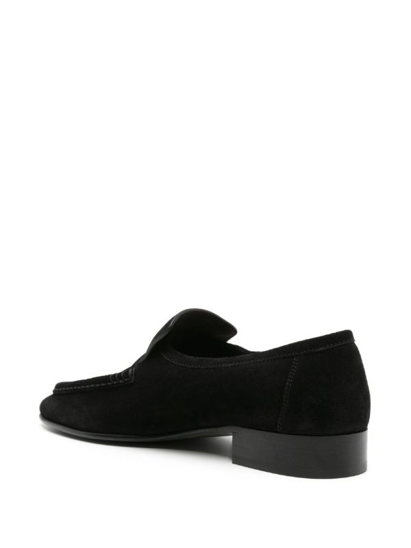 The Row Black Suede Loafers | Browns Loafers