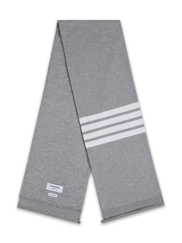 Thom Browne Grey 4-Bar Scarf | Browns Scarves