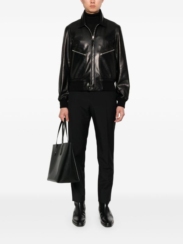 TOM FORD Leather Bomber Jacket