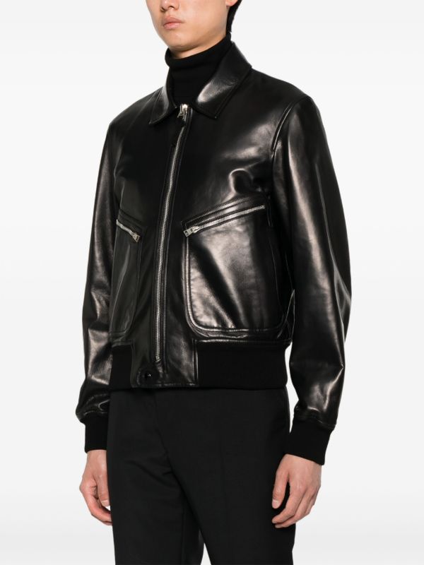 TOM FORD Leather Bomber Jacket