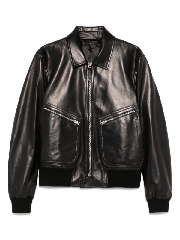 TOM FORD leather bomber jacket