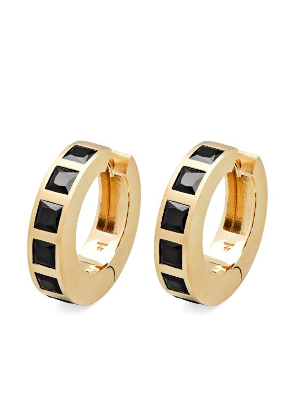 Tom Wood Onyx Hoop Earrings | Browns Earrings