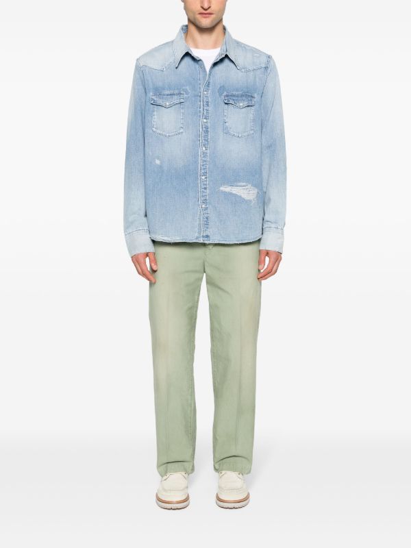 Visvim Blue Crash Denim Shirt | Browns Shirts