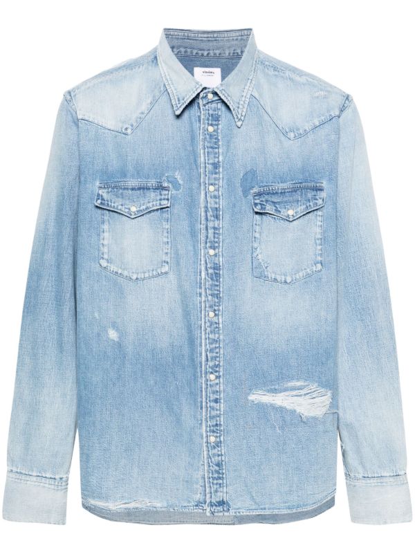 visvim Blue Crash Denim Shirt | Browns Shirts