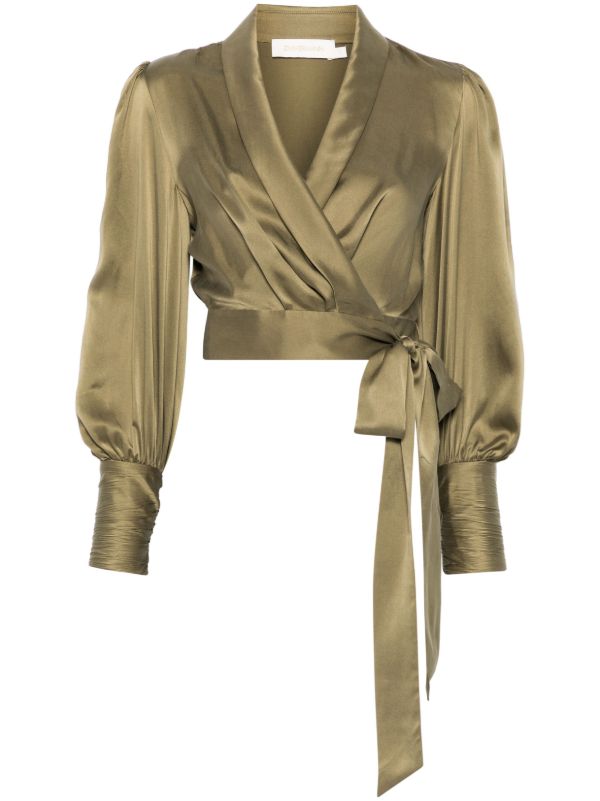 ZIMMERMANN Wrap Silk Blouse | Browns Blouses