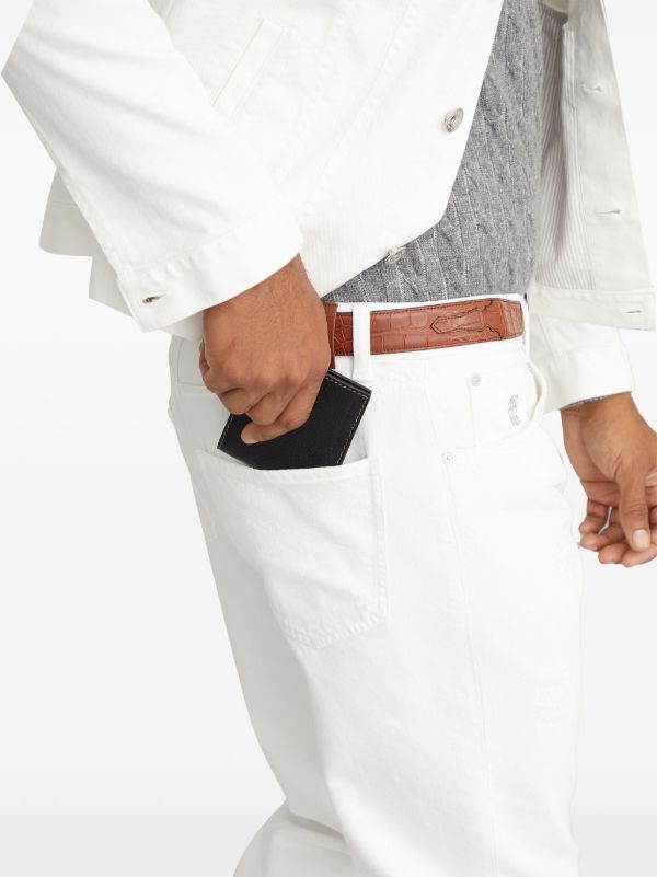 Brunello Cucinelli Black Stitch-detail Leather Cardholder | Browns Wallets & Billfolds