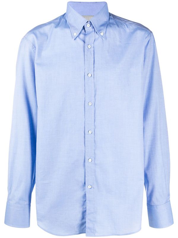 Brunello Cucinelli Blue Cotton Shirt | Browns Shirts